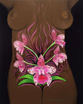 Gene Rotter - Female Nude with Cattleya Orchid