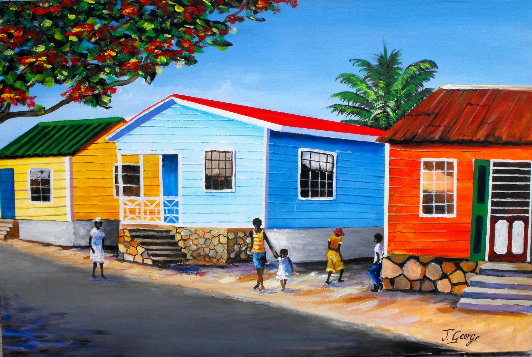 Joffre George - Village Scene